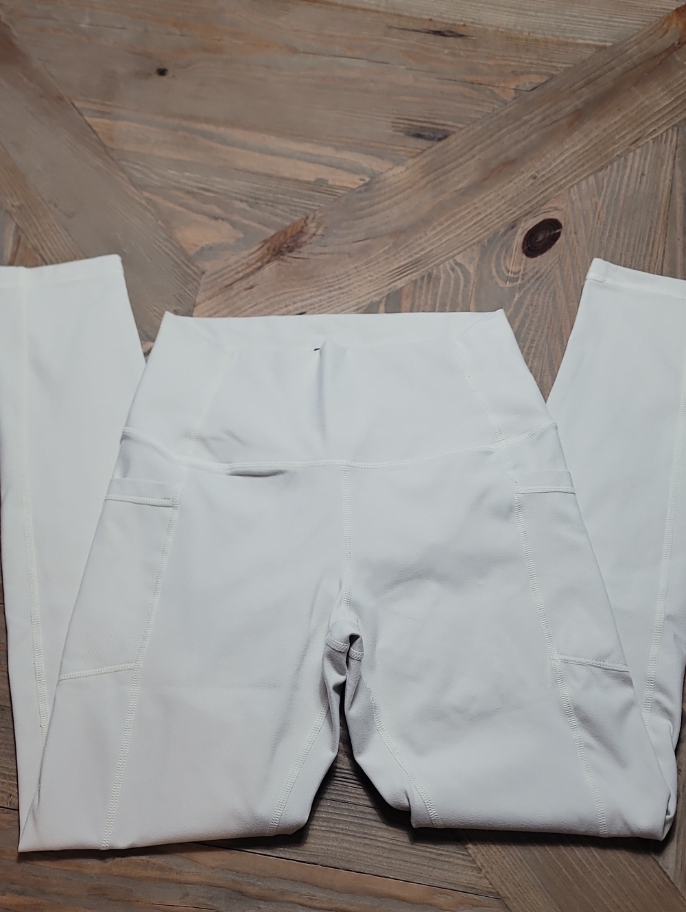 White High-Waist Active Leggings